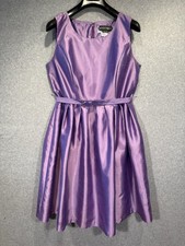VTG MYSTIQUE COLLECTION By BEN MARC Dress Purple Lavender taffeta size 10 shawl