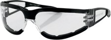 Occhiali moto BOBSTER Crossfire lenti trasparenti neri tinta trasparente ESH203