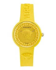 Versace Womens  Yellow 39mm Strap Fashion Watch