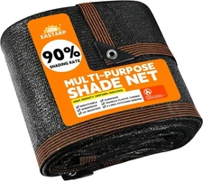 90% Shading Rate 6'x8' Black Shade Cloth,UV Resistant 6'x8', 