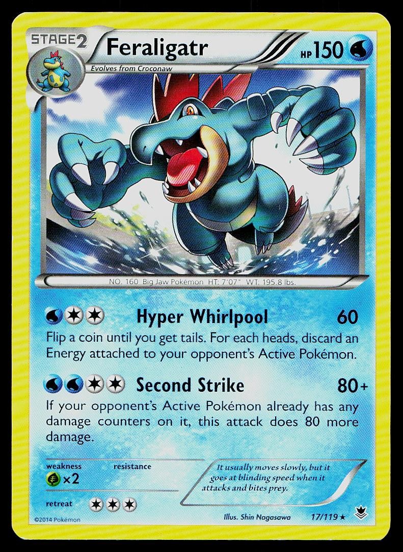 Pokemon Card Phantom Forces Feraligatr 17/119 Rare