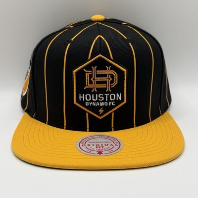 Houston Dynamo SC Mitchell & Ness Pinstripe Two Tone MLS Snapback Cap Hat NWT