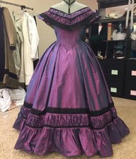 Elegant Purple Vintage Victorian Princess Ball Gown Civil Gothic Evening Dresses