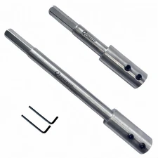 2PCS Forstner Drill bit Extension Kits, 4.5 and 7 Long Forstner Drill bit Ext...