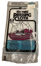 Cadie See Thru Pressing Cloth Treated 100% Cotton 10.5"x29" Iron Scorch Protect