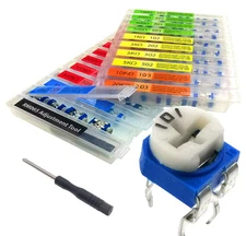 EEEEE 19 Values 152 pcs 100 Ohm- 2M Ohm Variable Resistor 6mm RM065 Potentiom...