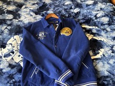 NWT Ralph Lauren Blue Corduroy Varsity Jacket RL Tigers