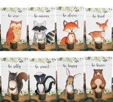 8Pcs Woodland Centerpieces and Wooden Stands, Woodland Animal Baby Shower for...