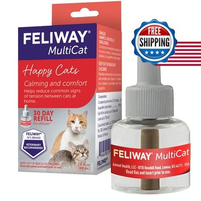 FELIWAY MultiCat Cat Calming Pheromone Diffuser Refill - 1 Pack D89420R