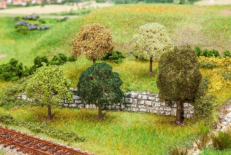 Faller 181172 - H0 / TT 5 Premium Trees, Small, Assorted - New