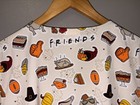 FRIENDS® Gathering Thanksgiving 3-Pocket Scrub Top | Women's Large | NWOT — photo 9