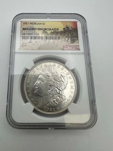 1921 Morgan Silver Dollar Brilliant Uncirculated NGC -B62