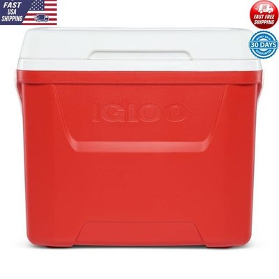 28QT Cooler W/ Cool Riser Technology Ergonomic Handle & Spacious Interior Red US