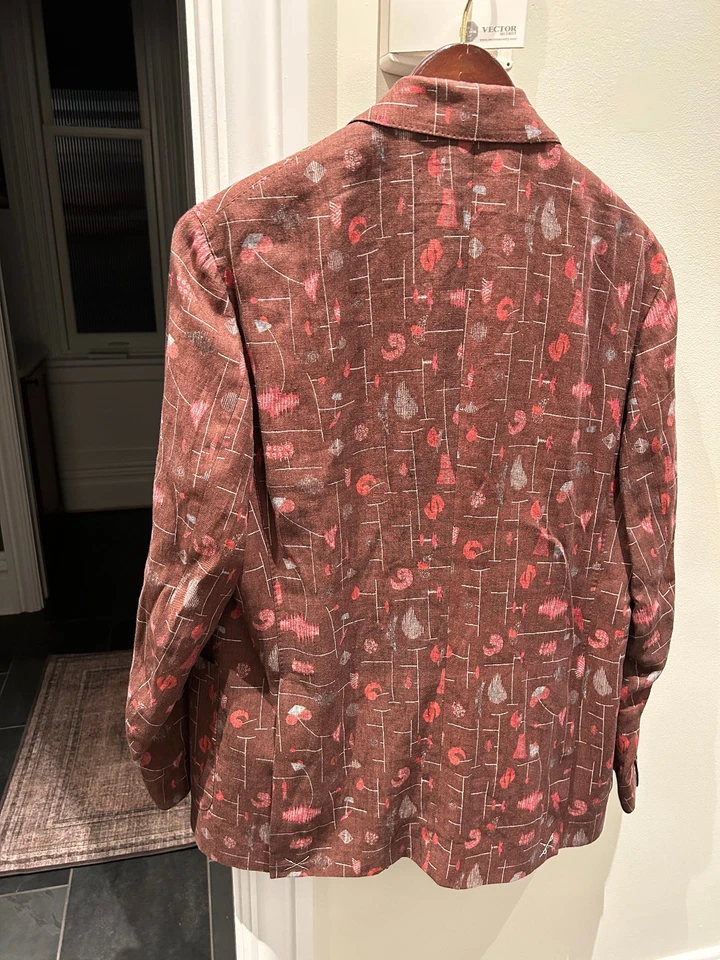 Traje de lino Etro Sixe 56 (IT) de doble botonadura para hombre, nuevo, nunca usado, OBO $800 Foto 2 de 4