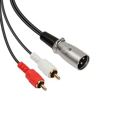XLR to 2 RCA Phono Adapter, XLR Male 3 Pin to Dual RCA Male Plug Stereo Audio...