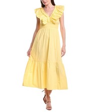 Adrianna Papell Smocked Waist Midi Dress Women's