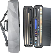 ABS Material Hard Pool Cue Case 2X3 for 1/2 Pool Cues,Durable Construction,Prote