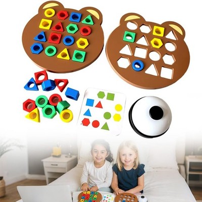 Kid Shape Matching Game Color Sensory Educational Toy Shape Quick Matching Board