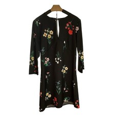 Vince Camuto Women's Dress Sz 8 Flared Sleeves Dress Black Floral NWOT