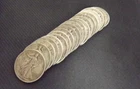 1936-45 WALKING LIBERTY HALF DOLLAR 90% SILVER ROLL OF 20 COINS UNITED STATES