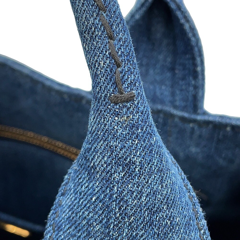 Prada Tote Bag Canapa CANAPA Medium Denim 1BG642 PRADA 2way  from japan thumbnail 8