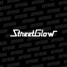 Streetglow - Gloss White Logo Racing Drifting Car Truck Vinyl Decal Sticker