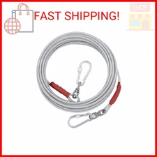 Dog Tie Out Cable for Dogs Outside Up to 125/250lbs,10/20/30/50FT Long Dog Leash