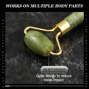 Jade Face Roller and Gua Sha Set, Green