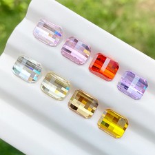 Rare 5A Cubic Zirconia Stone 0.5-4ct Emerald Square Pixel Cut for Jewelry Making