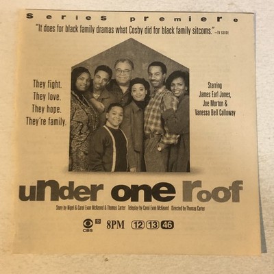 Under One Roof James Earl Jones Joe Morton Tv Series Print Ad TPA29