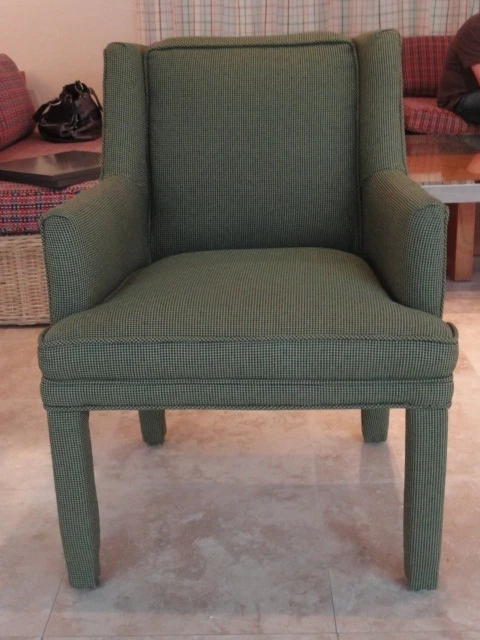 Sillón de club de diseño de tela verde Harvey Probber moderno de mediados de siglo RARO Foto 2 de 4