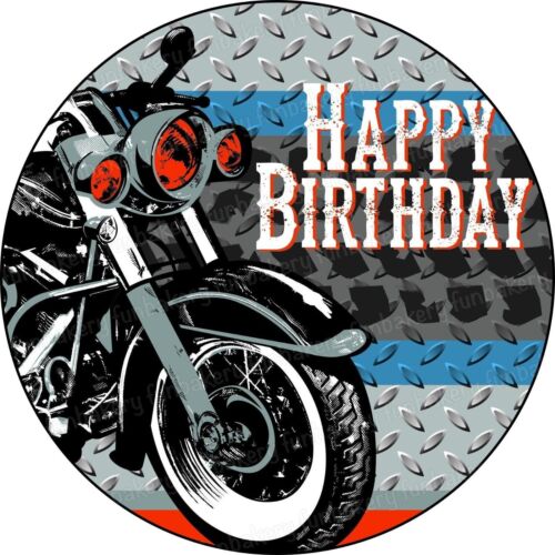 Motorbike edible cake topper muffin picture party decoration gift birthday... - Bild 1 von 15
