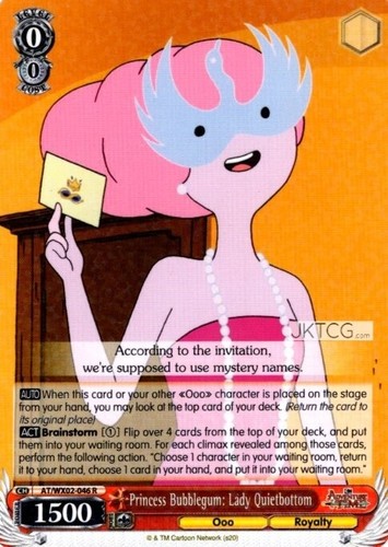 Princess Bubblegum: Lady Quietbottom - AT/WX02-046 - R Near Mint WEISS Adventure