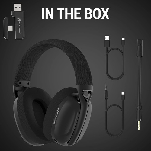 Auriculares para juegos ATTACK SHARK L80 180 g sobre la oreja micrófono estéreo enchufable de 5,1 canales - Imagen 6 de 57