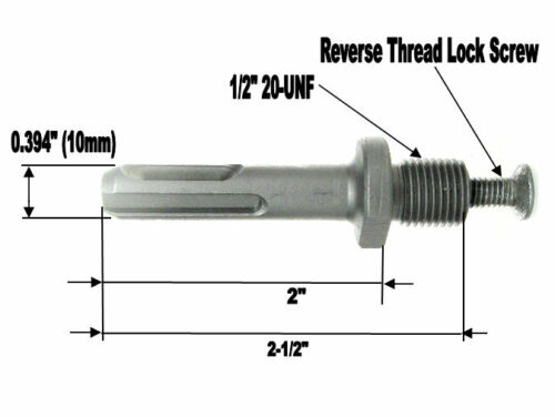 1 pz adattatore SDS Plus Chuck 1/2" 20UNF filo con vite inversa sct-888 - Foto 4 di 12