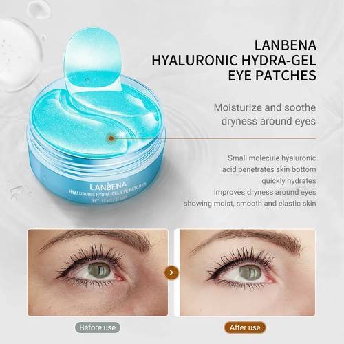 Under Eye Hydrogel Hyaluronic, Retinol & Vit C Mask Patches Dark Circle Wrinkles - Picture 14 of 21
