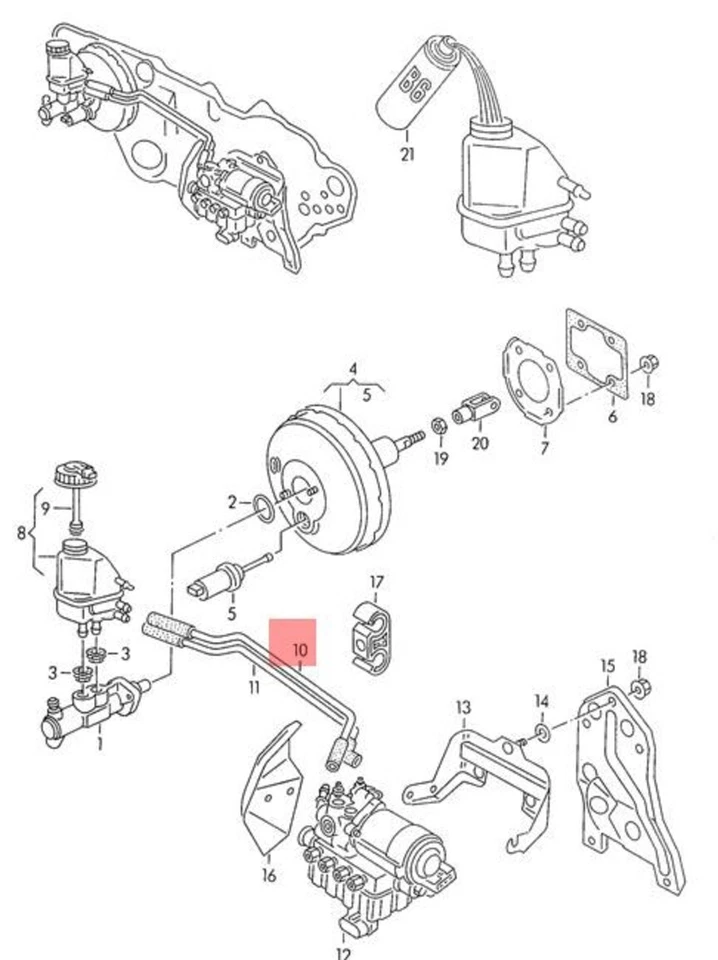 Tubo de reabastecimiento genuino Volkswagen NOS VW Corrado Passat 4Motion 536614735 Foto 2 de 2