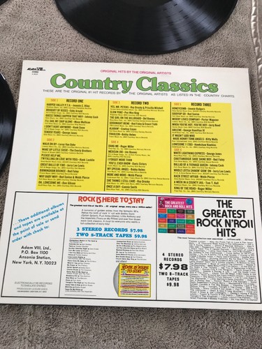 40 Country Classics 33 LP Record Album 3 Record Set Adam VII #1 Hits! - Picture 3 of 12