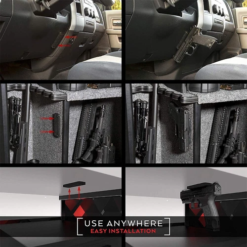 1-3 PIEZAS Pistola Montaje Magnético Soporte Funda Pistola Oculta Coche Escritorio Cama - Imagen 11 de 14