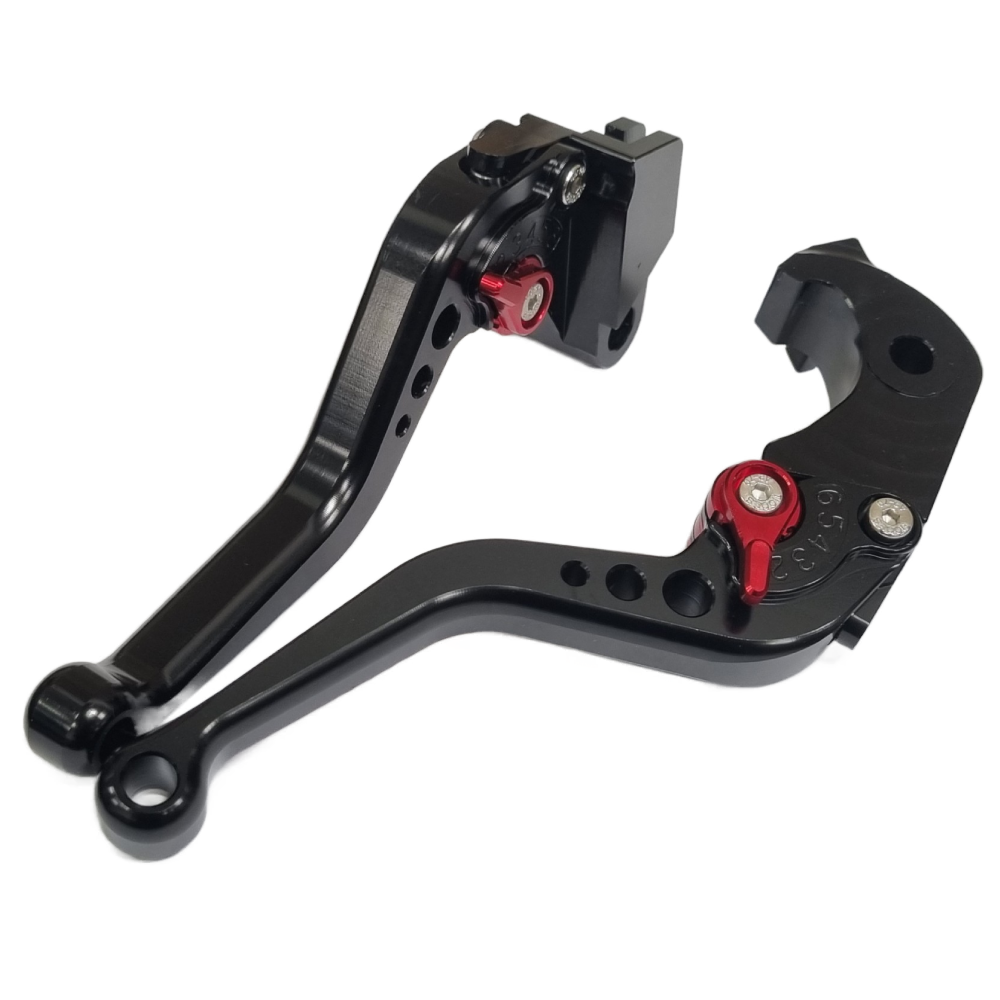 Short Black Adjustable Brake & Clutch Lever Set Kawasaki ZX6R