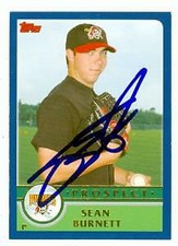 Sean Burnett autographed Baseball Card (Pittsburgh Pirates) 2003 Topps #T165