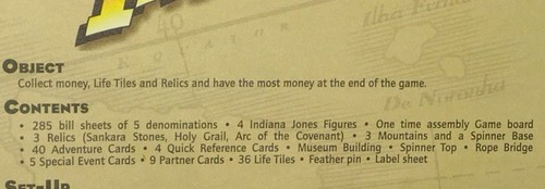 Indiana Jones The Game Of Life Replacement Partner Cards OOP 2008 Game - Picture 3 of 3