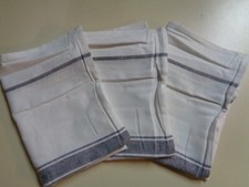 10x Panno Vetro Cotone Cucina Ristorazione Bar Pulizia Nero Panno Striscia Centrale