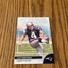 2023 Prestige Adam Vinatieri New England Patriots For The Record Free Shipping 