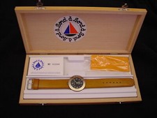 Wristwatch Bord a' Bord Uni-Sex Bronze Genuine Leather NOS 1980s France