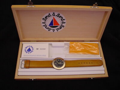 Wristwatch Bord a' Bord Uni-Sex Bronze Genuine Leather NOS 1980s France