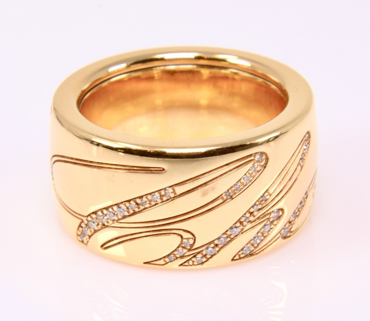 Chopard Signature Ring 18K Rose Gold Diamond Chopardissimo Size