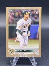 Nick Allen 2022 Topps UK Edition GOLD PARALLEL /25 SP #145 Oakland A's RC