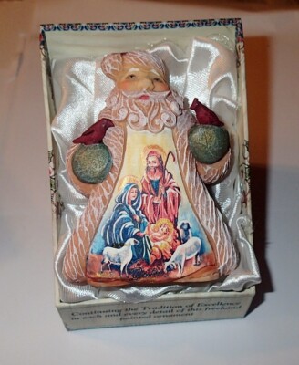 G DEBREKHT FIGURE ~ DEREVO COLLECTION ~ NATIVITY SANTA TINY TALE ~ 2010 ~ COA