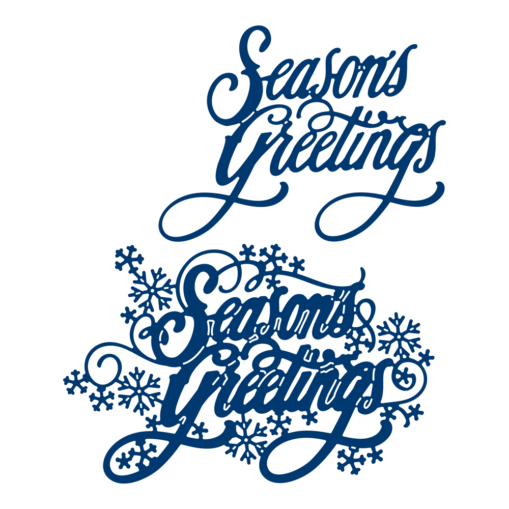 Tattered Lace Season's Greetings Sentiment 3D Decoupage Craft Cutting Die 471189